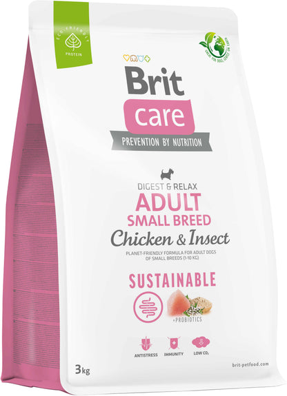BRIT CARE Sustainable Adult Small Breed, cu Pui şi Insecte - Maxi-Pet.ro