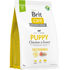 BRIT CARE Sustainable PUPPY, cu Pui si Insecte 3kg