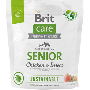 BRIT CARE Sustainable SENIOR, cu Pui si Insecte 1kg
