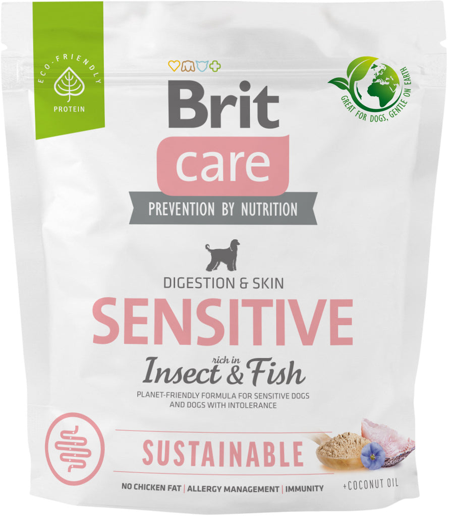 BRIT CARE Sustainable Sensitive, cu Peşte şi Insecte 1kg