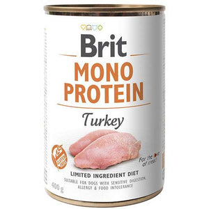 BRIT Conserva monoproteica pentru caini, cu Curcan 400g