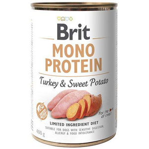 BRIT Conserva monoproteica pentru caini, cu Curcan si Cartofi dulci 400g