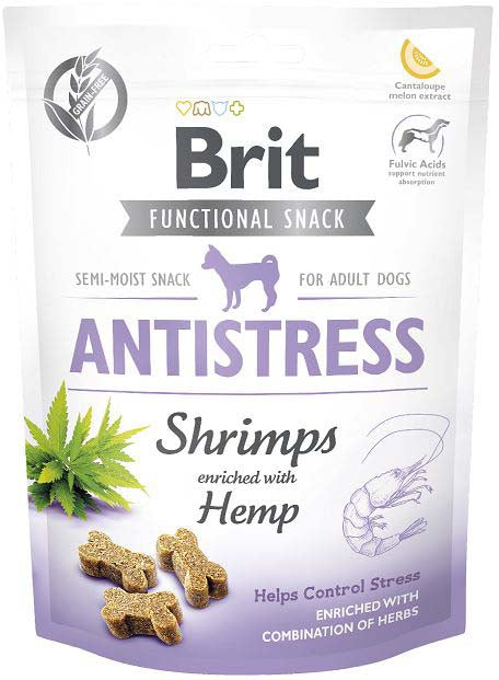 BRIT Functional Snack Antistress, recompensa pentru caini, Creveţi 150g