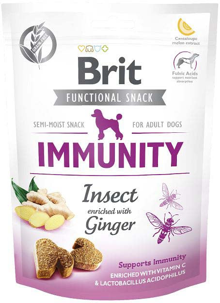 BRIT Functional Snack Immunity, recompensă pentru câini, cu Insecte 150g - Maxi-Pet.ro