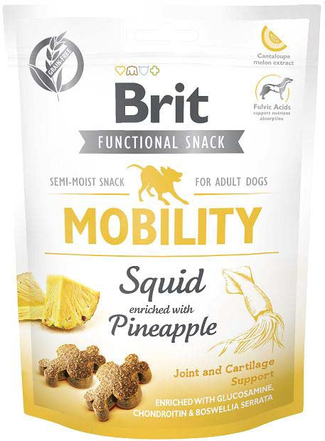 BRIT Functional Snack Mobility, recompensa pentru caini, Calamar 150g