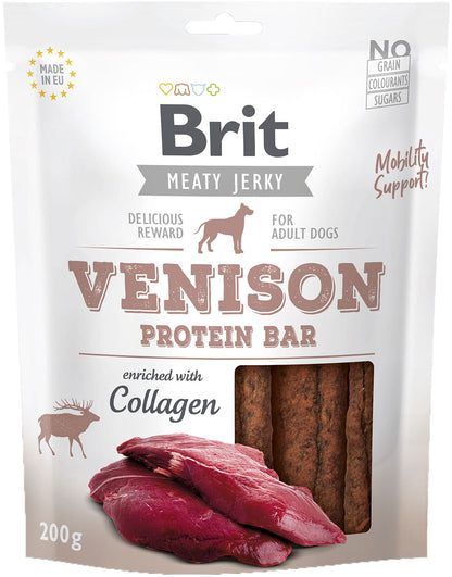 BRIT Jerky Recompensa pentru caini, Baton proteic, cu Vanat 