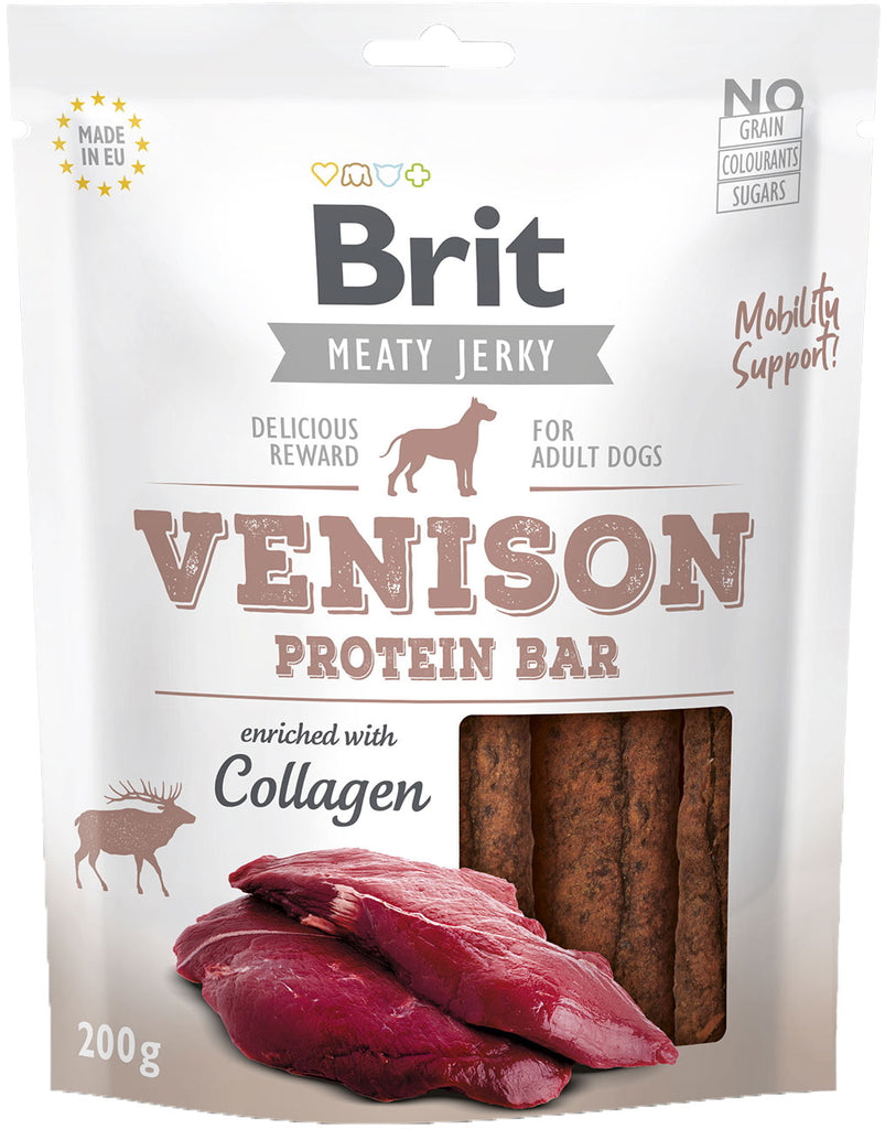 BRIT Jerky Recompensa pentru caini, Baton proteic, cu Vanat 