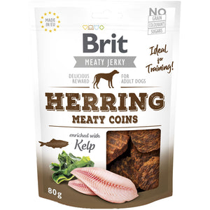 BRIT Jerky Recompensa pentru caini, bucatele cu Hering 80g