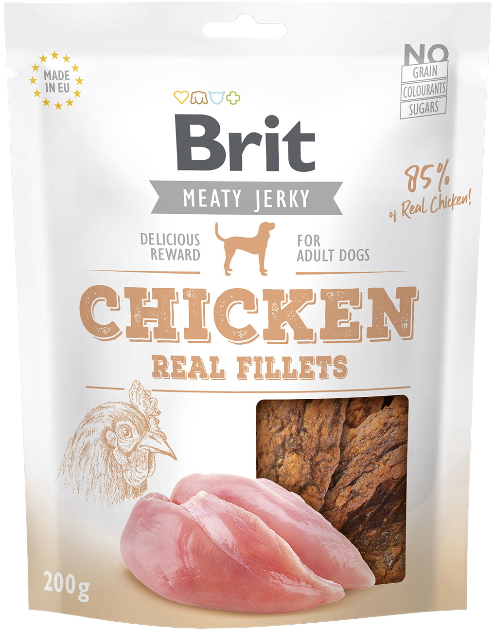 BRIT Jerky Recompensa pentru caini, File de Pui