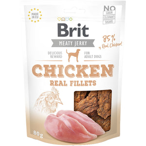 BRIT Jerky Recompensa pentru caini, File de Pui 80g