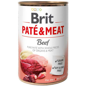 BRIT PATE & MEAT Conserva cu bucati de carne si pate, cu Vita 400g