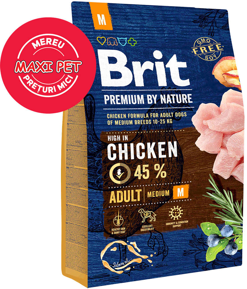 BRIT Premium by Nature Adult Medium Breed 3kg