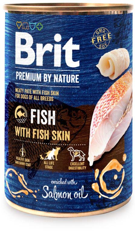BRIT Premium by Nature Conserva pentru caini, Peste cu piele 400g