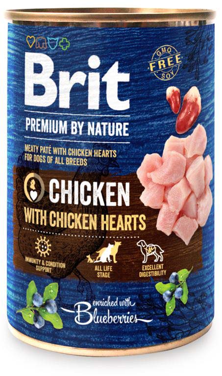 BRIT Premium by Nature Conserva pentru caini, Pui cu inimi 800g 