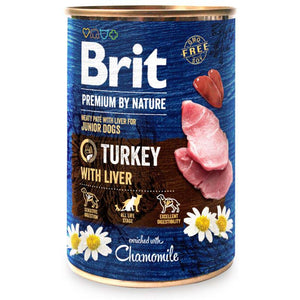 BRIT Premium by Nature Conserva pentru caini JUNIOR, Curcan cu ficat 400g