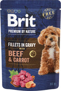 BRIT PREMIUM by Nature Plic, File de Vită cu morcovi, în sos 85g