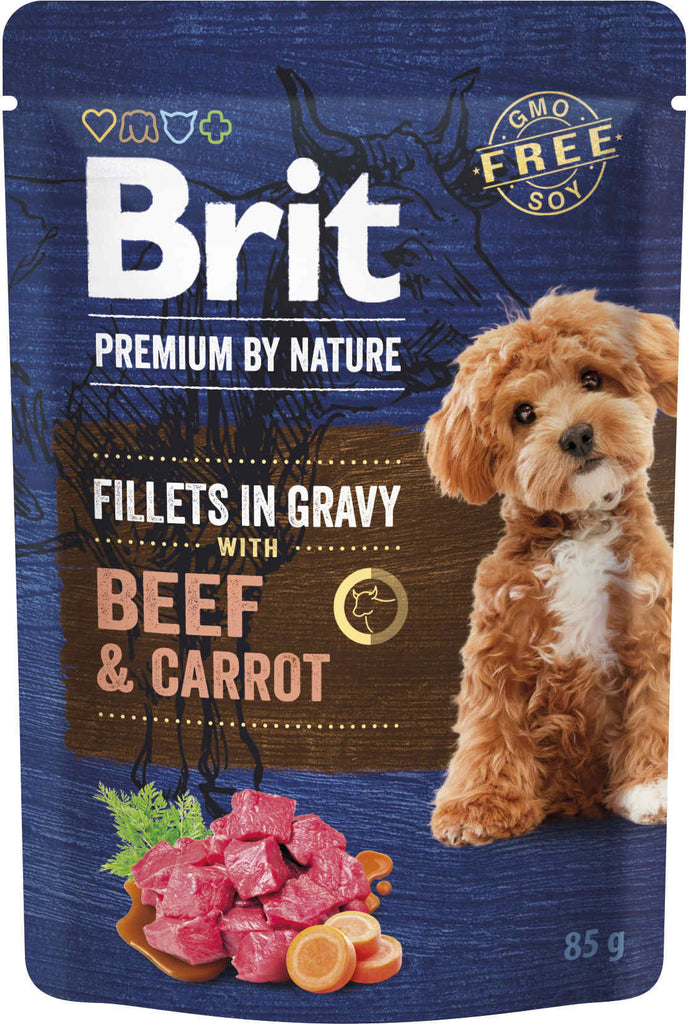 BRIT PREMIUM by Nature Plic, File de Vita cu morcovi, in sos 85g 