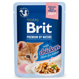 BRIT PREMIUM By Nature plic KITTEN, file fraged de Pui in sos 85g