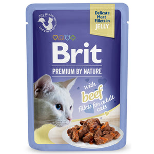BRIT PREMIUM By Nature plic pentru pisici adulte, file cu Vita in jeleu 85g