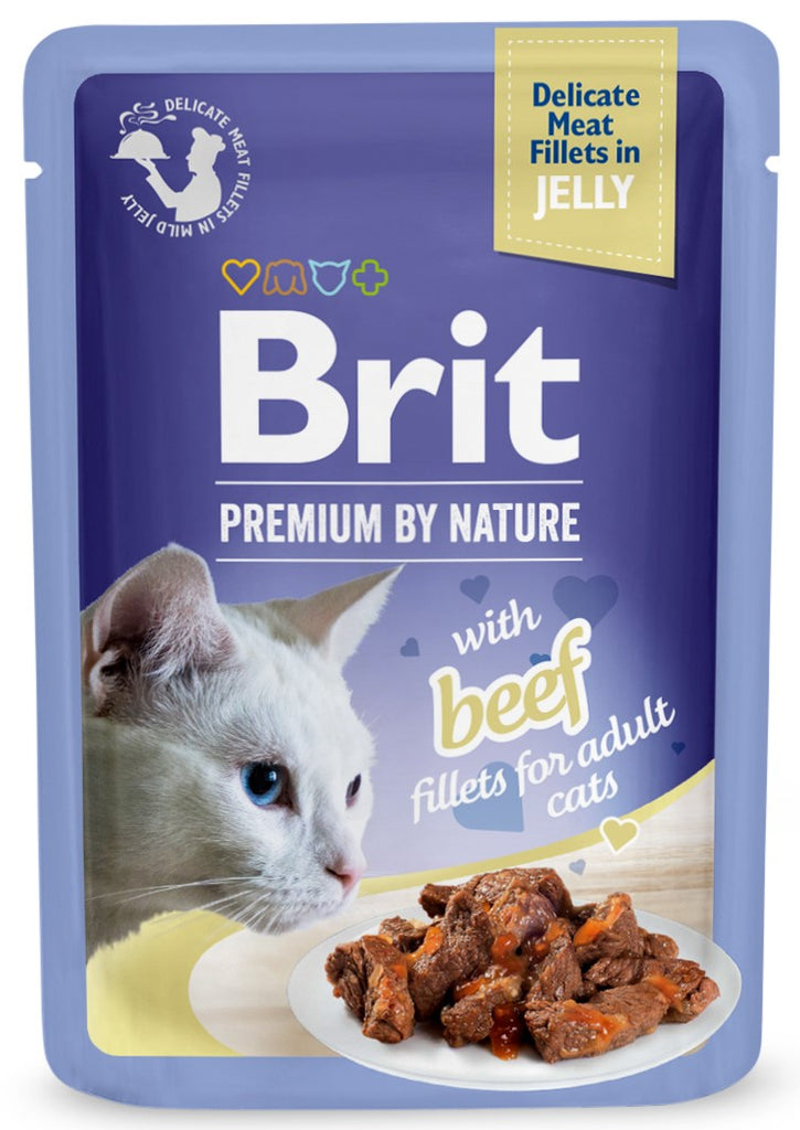 BRIT PREMIUM By Nature plic pentru pisici adulte, file cu Vita in jeleu 85g
