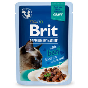 BRIT PREMIUM By Nature plic pentru pisici adulte, file cu Vita in sos 85g
