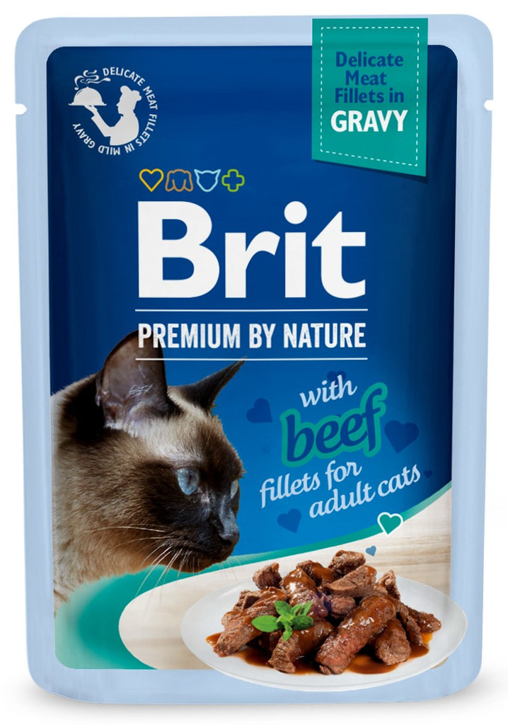 BRIT PREMIUM By Nature plic pentru pisici adulte, file cu Vita in sos 85g
