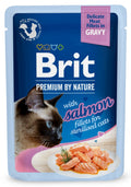 BRIT PREMIUM By Nature plic pentru pisici sterilizate, file cu Somon în sos 85g
