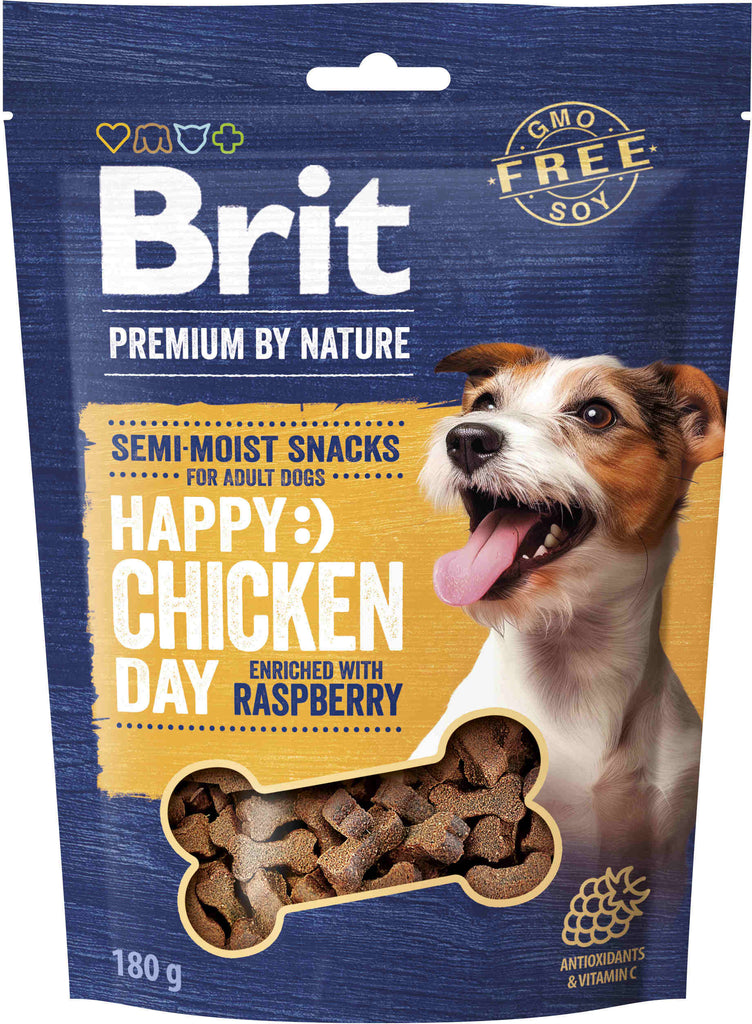 BRIT Premium by Nature recompensa semi-umeda pentru caini, Pui cu Zmeura 180g