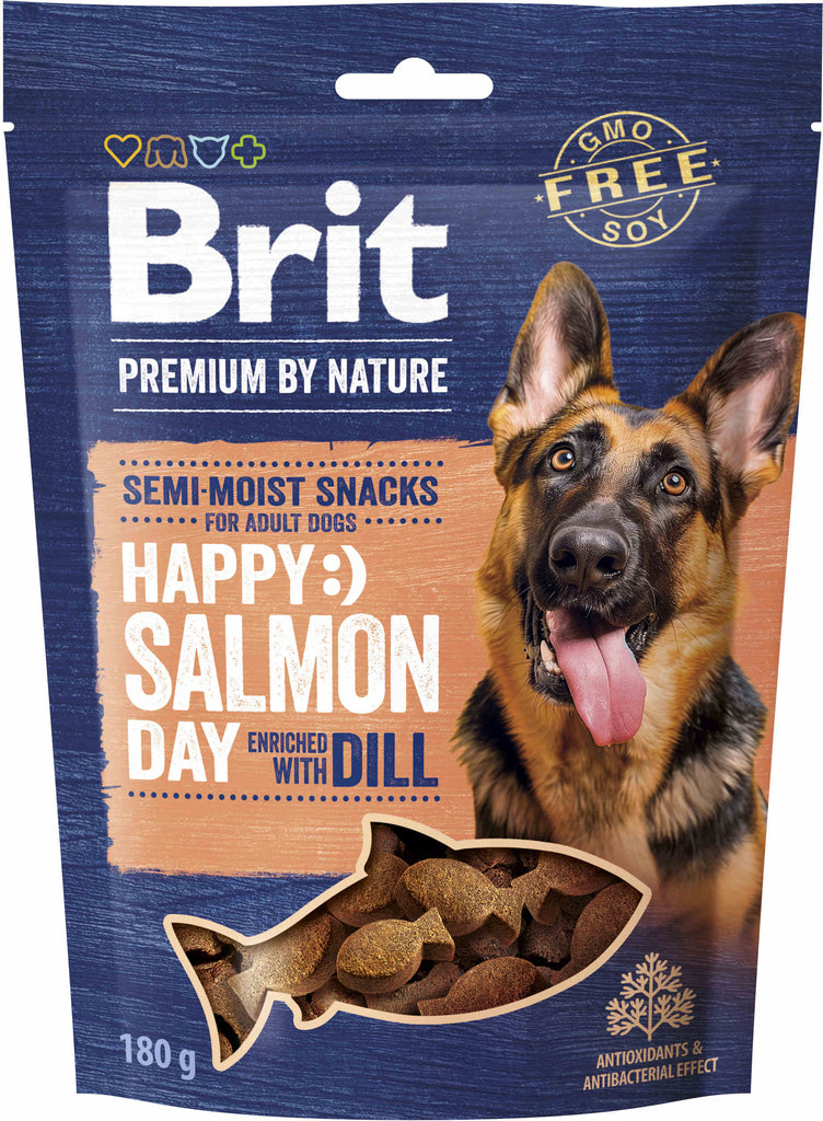 BRIT Premium by Nature recompensa semi-umeda pentru caini, Somon cu Marar