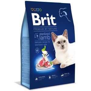 BRIT Premium hrana pentru pisici, Sterilised cu Miel 8kg
