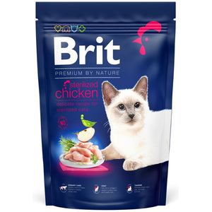 BRIT Premium hrana pentru pisici, Sterilised cu Pui 