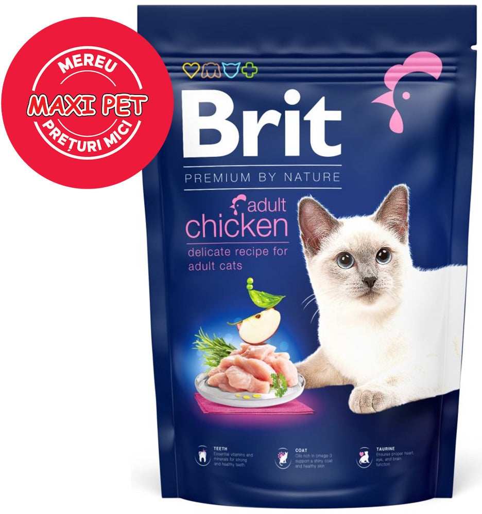 BRIT Premium hrana pentru pisici adulte, cu Pui 1,5kg