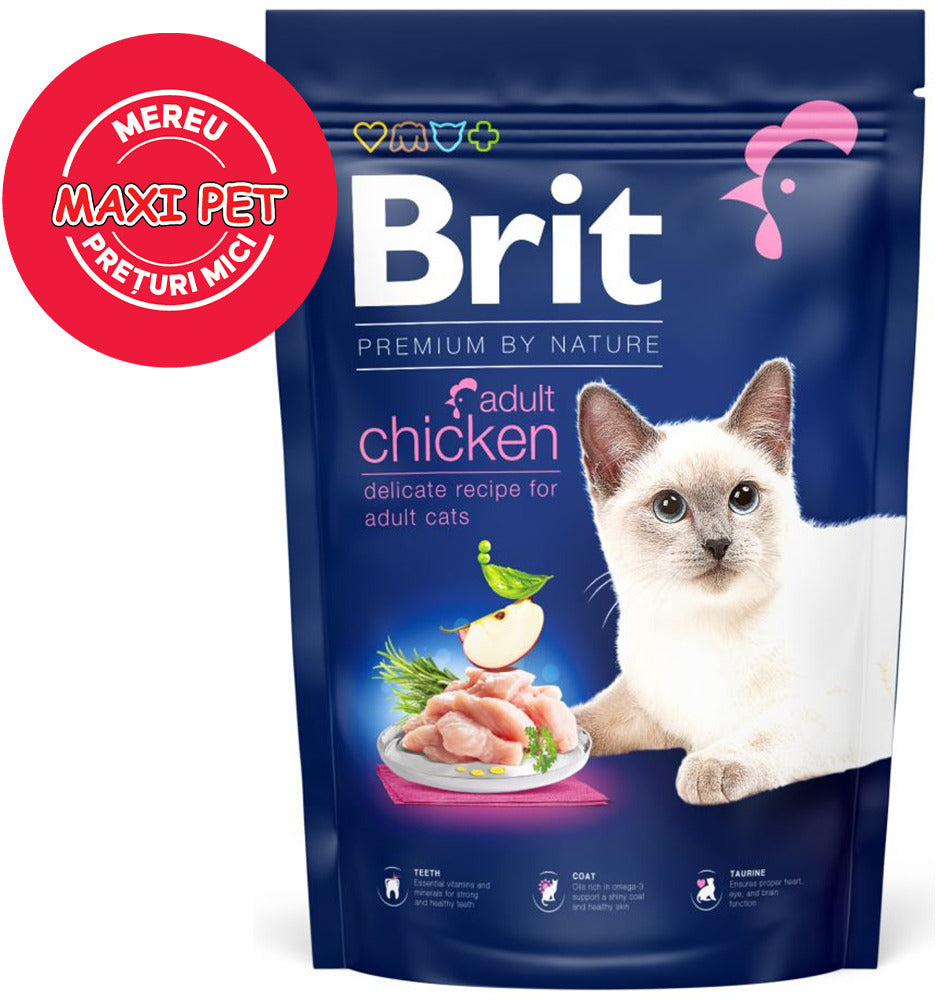 BRIT Premium hrana pentru pisici adulte, cu Pui 300g