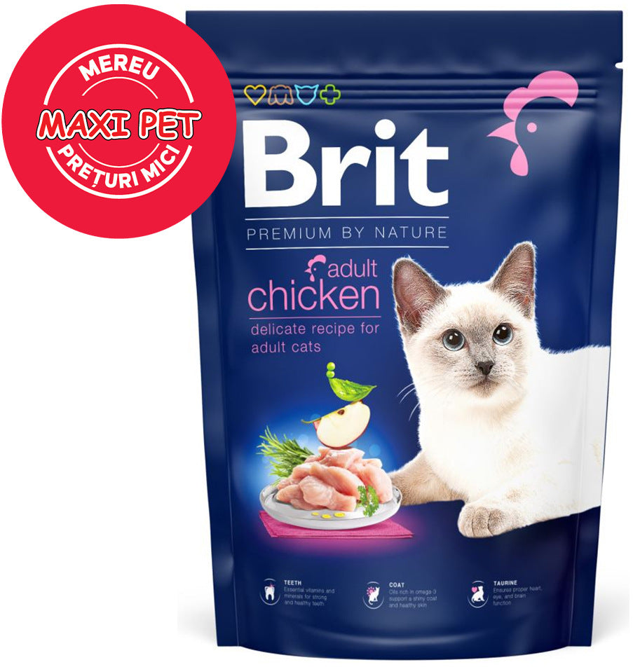 BRIT Premium hrana pentru pisici adulte, cu Pui 8kg
