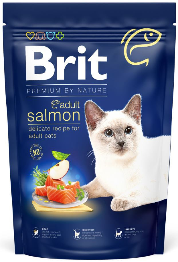 BRIT Premium hrana pentru pisici adulte, cu Somon