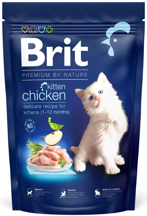 BRIT Premium KITTEN hrana pentru pisicuţe, cu Pui 