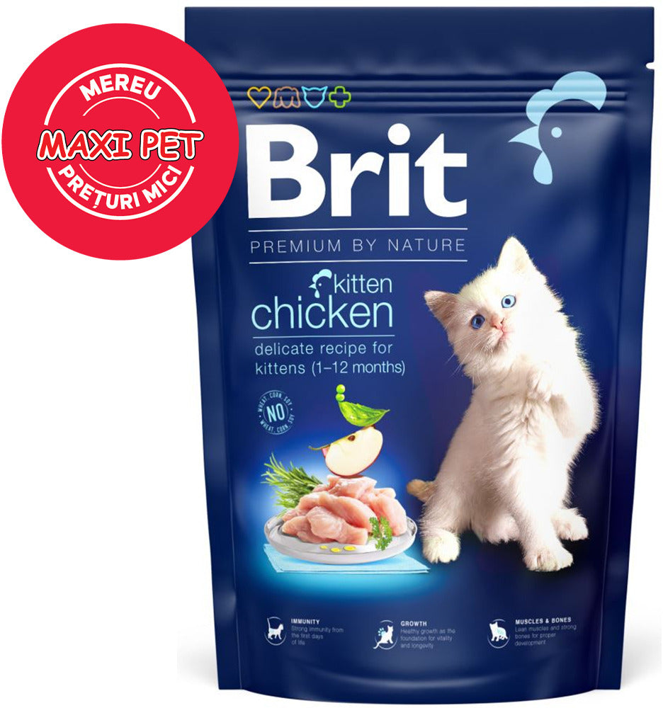 BRIT Premium KITTEN hrana pentru pisicuţe, cu Pui 300g