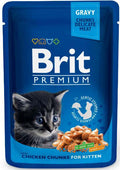 BRIT PREMIUM KITTEN plic, Bucăţi de carne de pui 100g