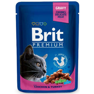 BRIT PREMIUM plic, Carne de pui si curcan 100g