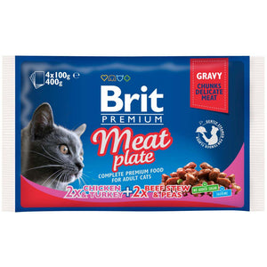BRIT PREMIUM plic, MULTIPACK Carne 400g (4x100g)