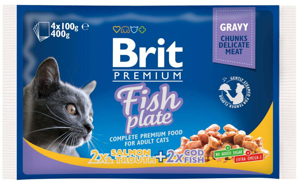 BRIT PREMIUM plic, MULTIPACK Peste 400g (4x100g)