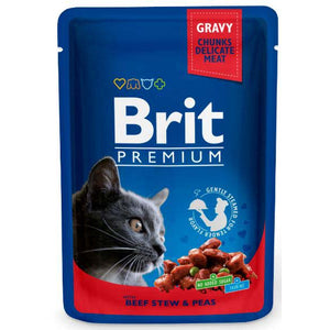 BRIT PREMIUM plic, Tocanita de vita si mazare 100g