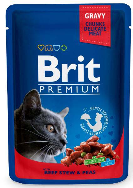 BRIT PREMIUM plic, Tocanita de vita si mazare 100g