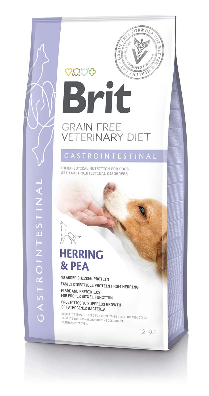BRIT VD Gastrointestinal caini, reducerea tulburarilor intestinale 12kg