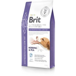 BRIT VD Gastrointestinal Low fat caini, reducerea tulburarilor intestinale 12kg
