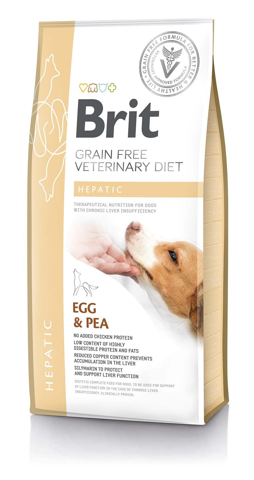 BRIT VD Hepatic pentru caini, sprijinirea functiei hepatice