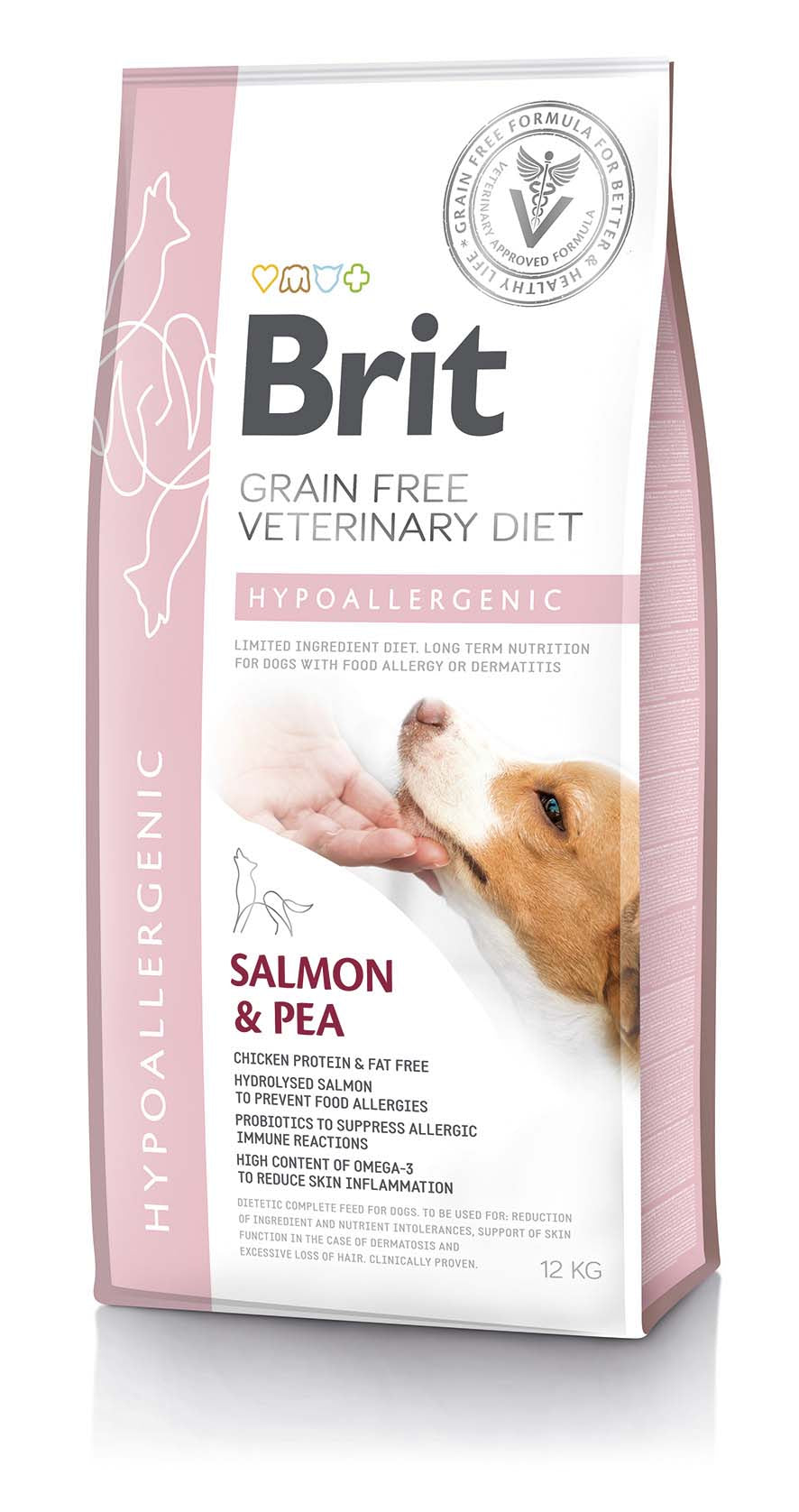 BRIT VD Hypoallergenic pentru caini, reducerea intolerantei la hrana 12kg