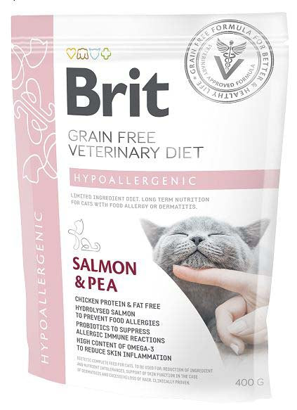 BRIT VD Hypoallergenic pentru pisici, reducerea intolerantei la hrana 400g