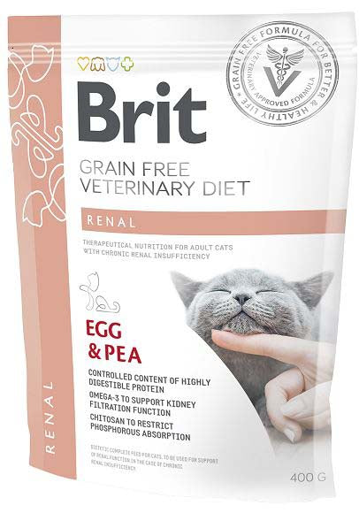BRIT VD Renal pentru pisici, sustinerea functiei renale 400g