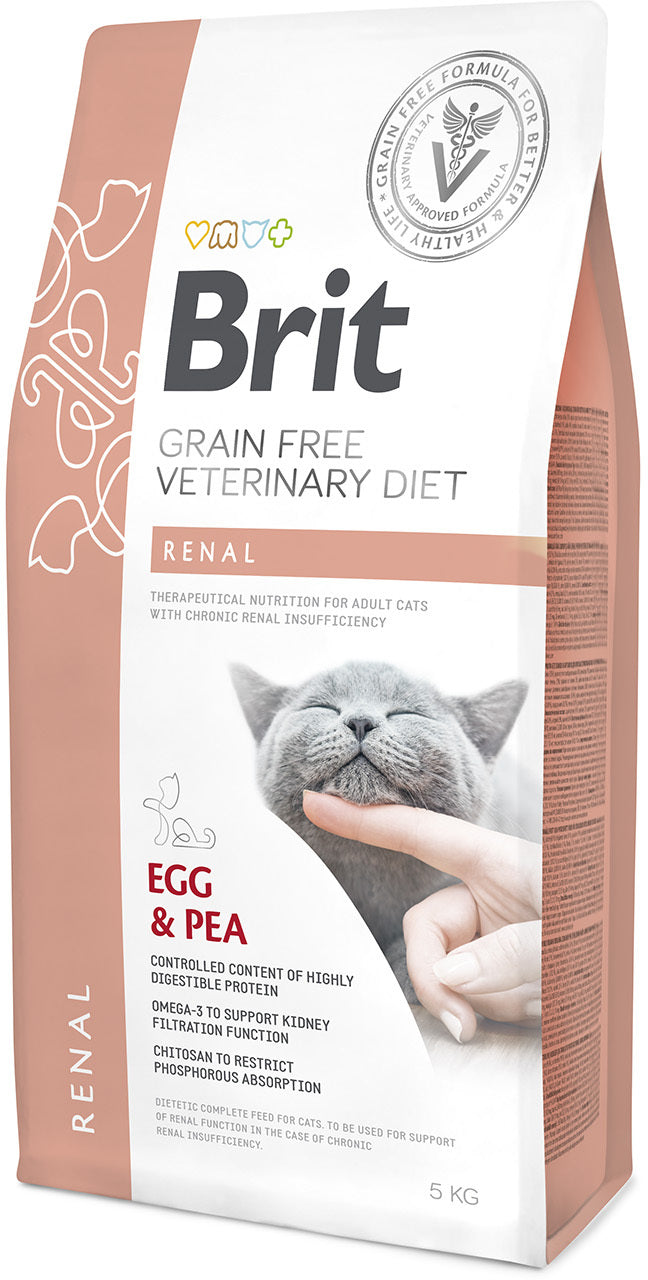 BRIT VD Renal pentru pisici, sustinerea functiei renale 5kg